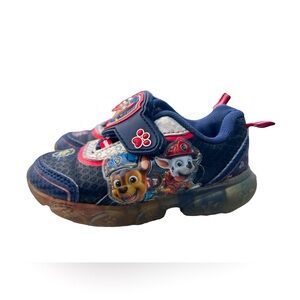 Paw Patrol Size 7 Toddler Chase and Marshall Light Up Tennis Shoes